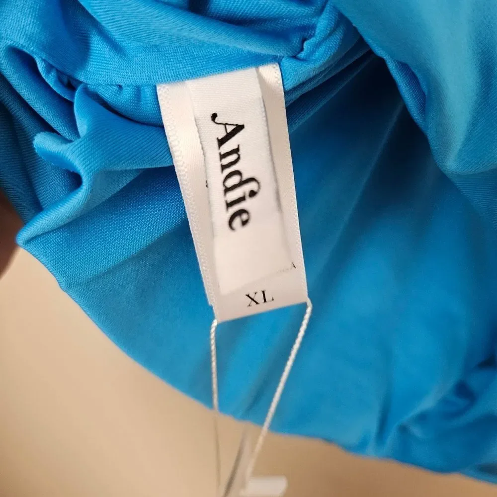 Andie Swim Top The Newport Azul Blue Bikini Neutral Solid - Picture 10 of 12